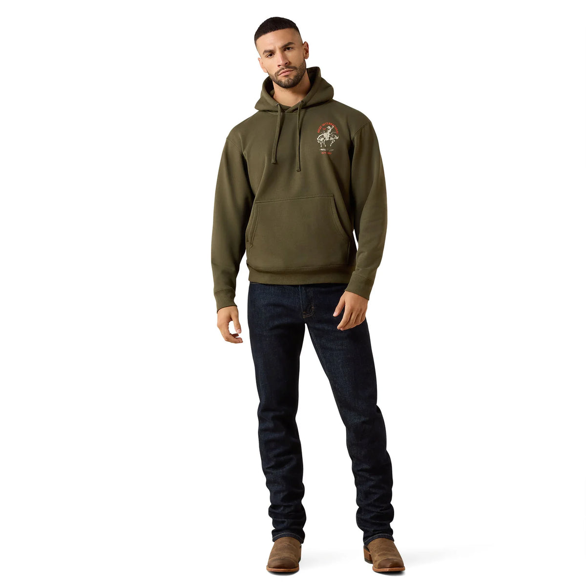 ARIAT MENS INTERNATIONAL RODEO HOODIE - GRAPE LEAF