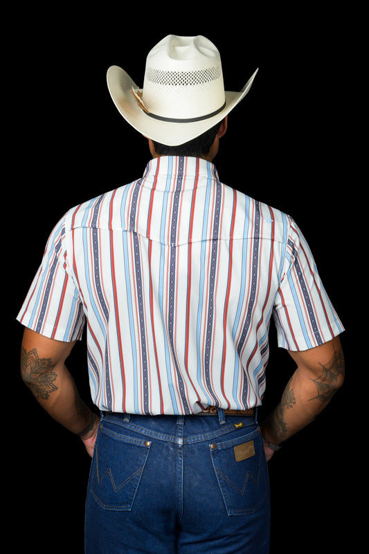 FERRELL MEN'S THE BROOKS IN WHITE - SHORT SLEEVE SNAP
