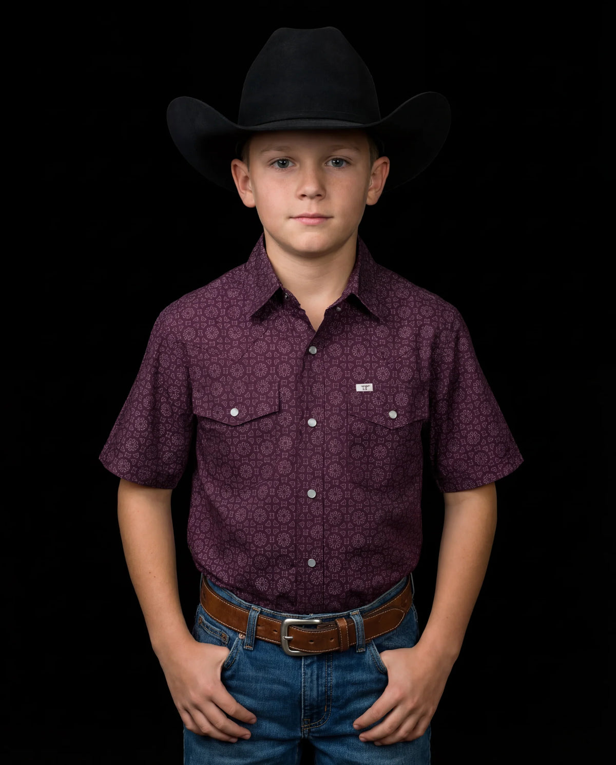 FERRELL KID'S THE FLETCHER SHORT SLEEVE PEARL SNAP