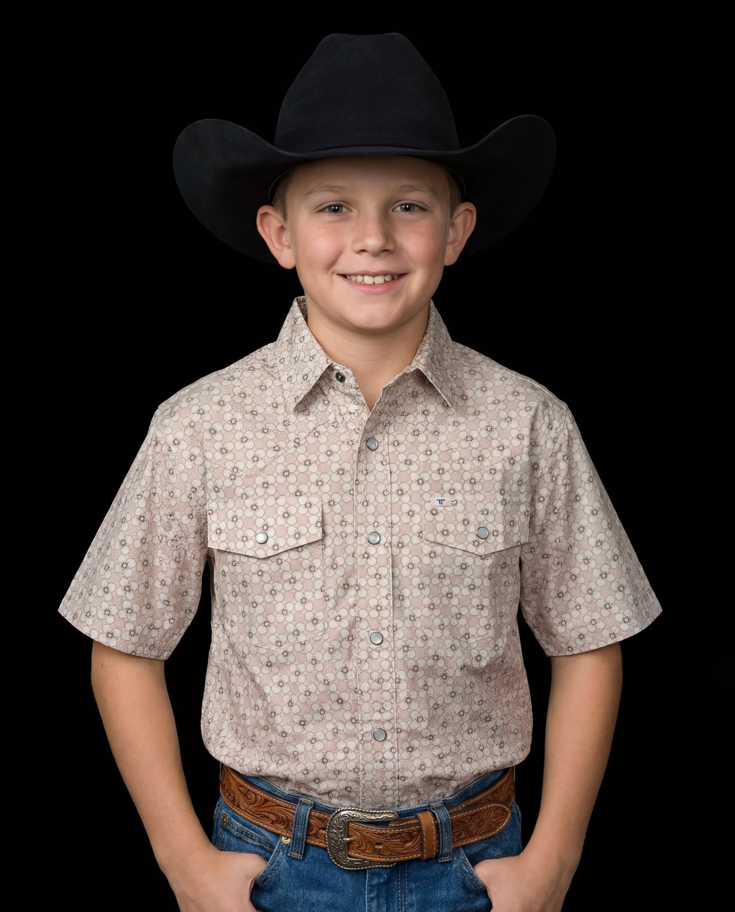 FERRELL KID'S CALLEN SHORT SLEEVE PEARL SNAP