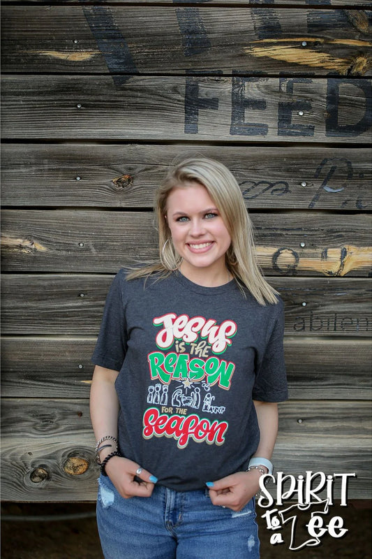 JESUS IS THE REASON TEE - DARK GREY HEATHER