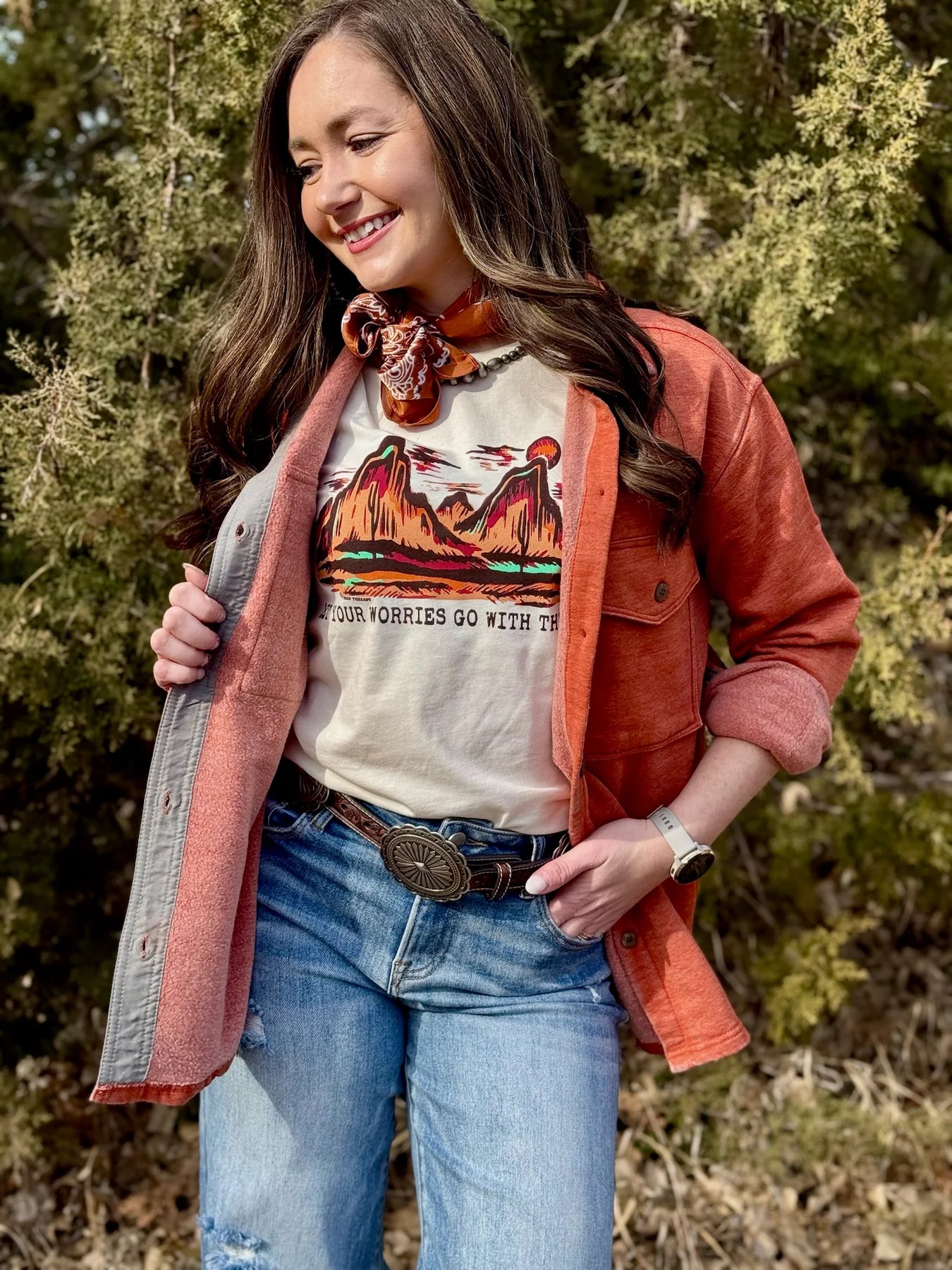 SUNSET SCENE TEE - NATURAL