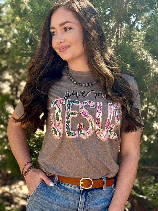 GIVE ME JESUS TEE - ASH