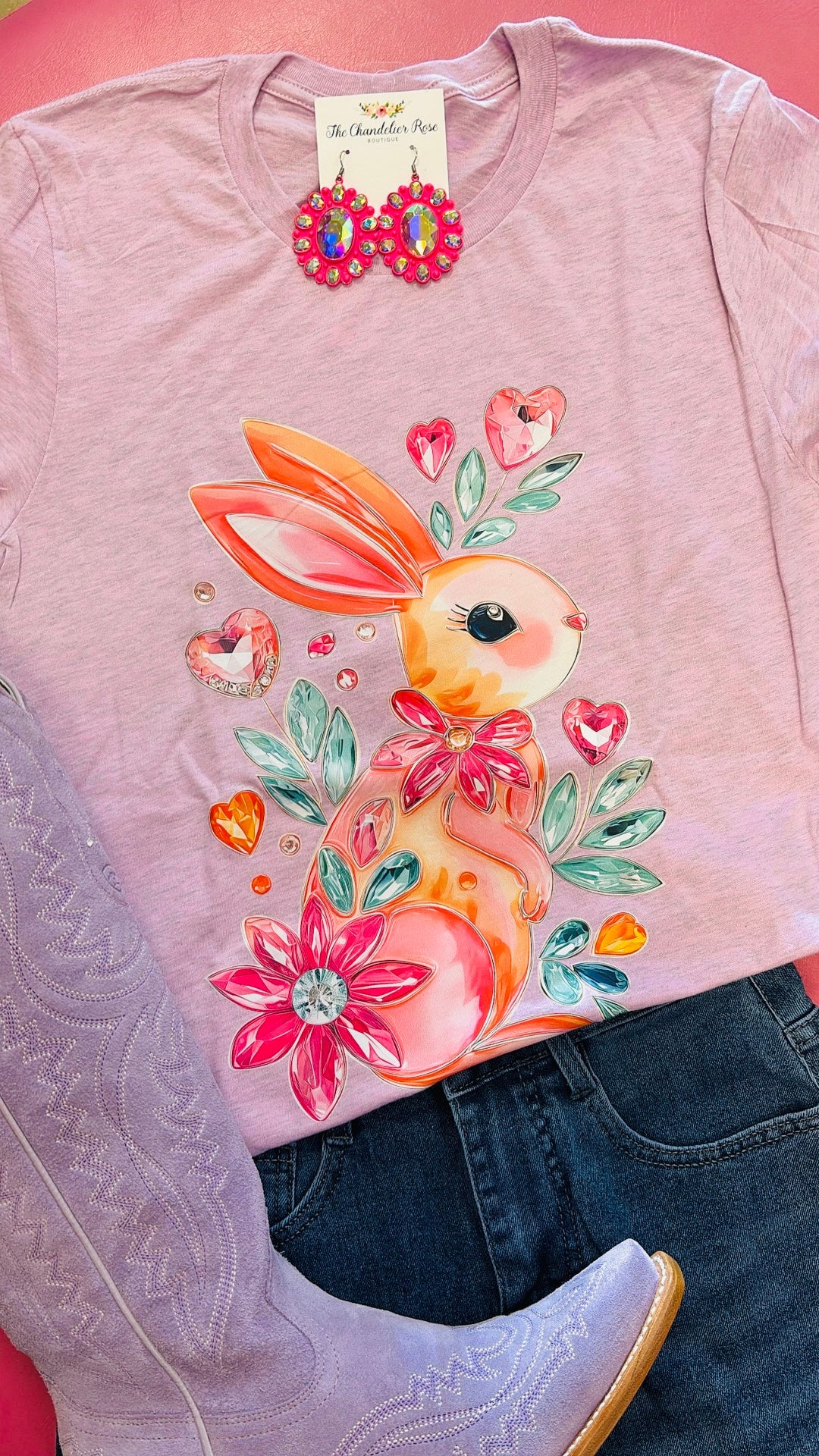 THE GEM BUNNY TEE - LAVENDER