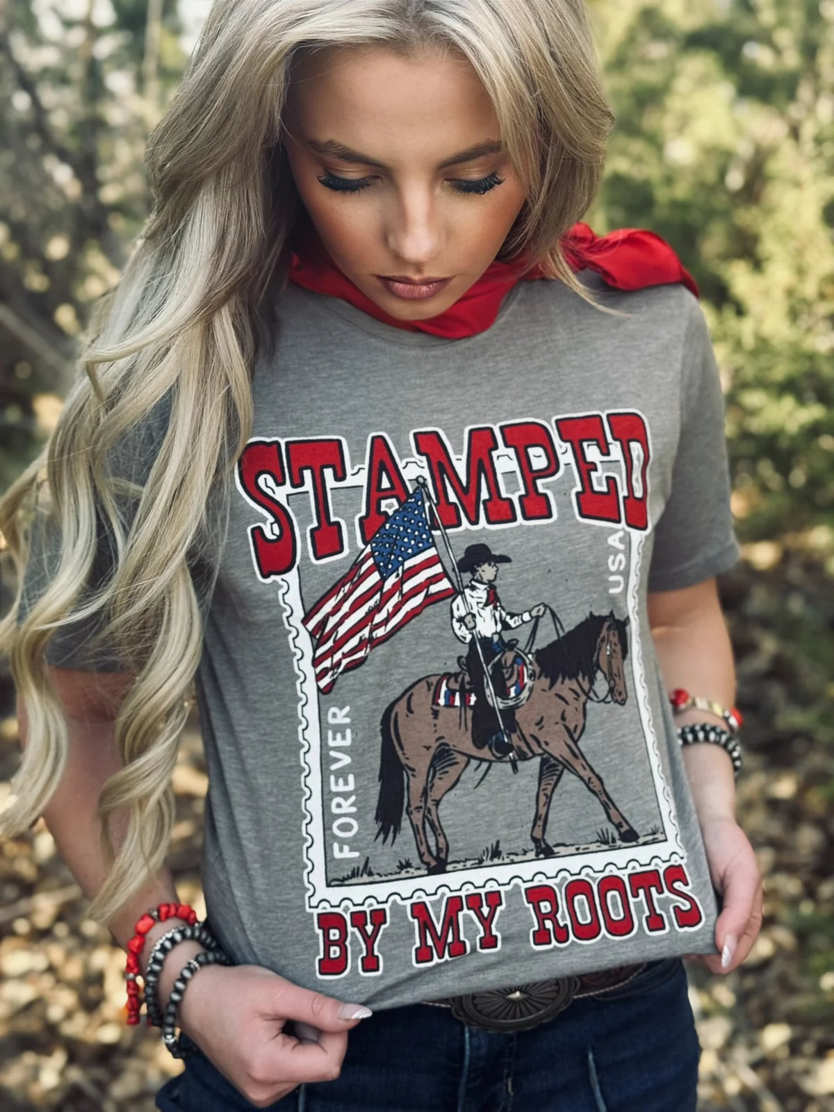 STAMPED BY MY ROOTS TEE - ASH