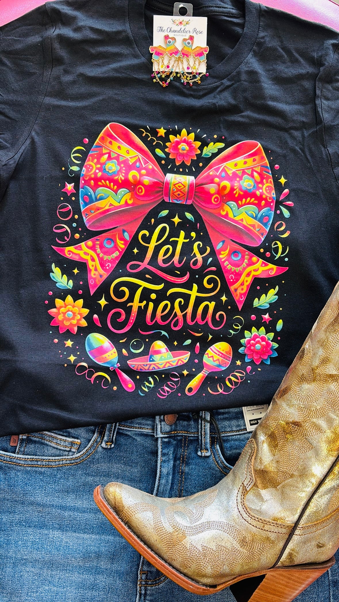 LET'S FIESTA TEE - BLACK
