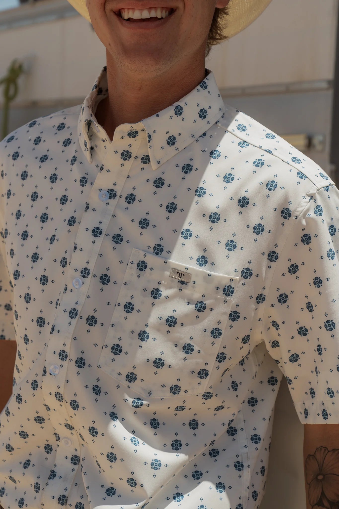FERRELL MEN'S THE BEAU - SHORT SLEEVE BUTTON UP SHIRT