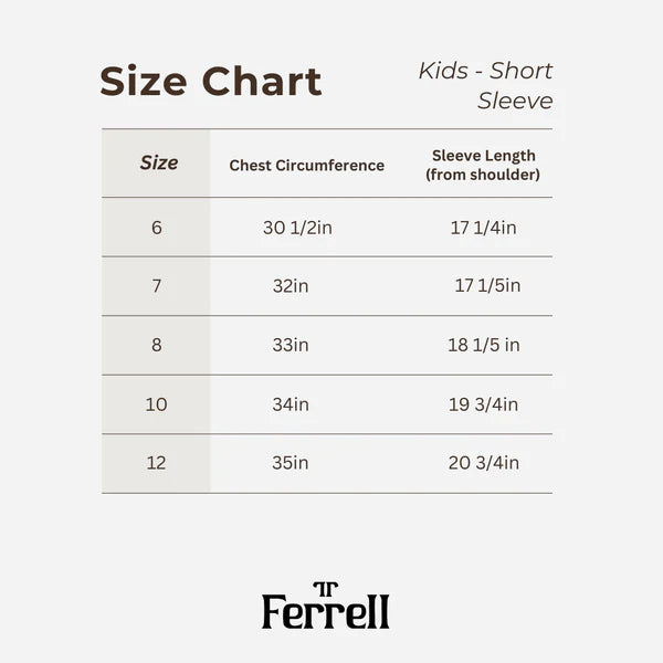 FERRELL KID'S JAKE IN WHITE SHORT SLEEVE SNAP