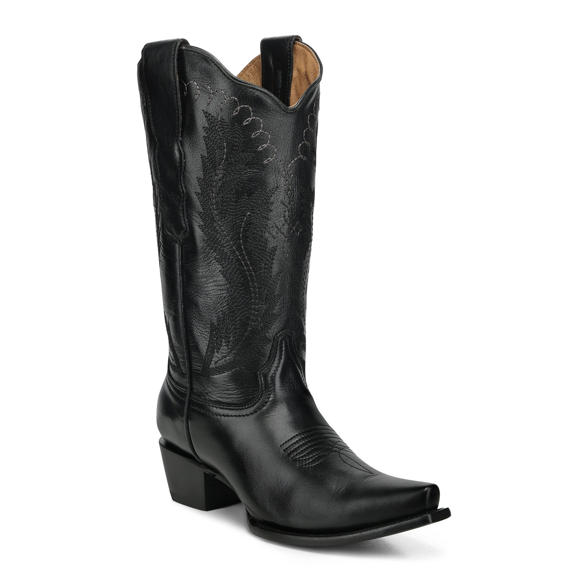 CIRCLE G BY CORRAL WOMEN'S BLACK EMBROIDERY TRIAD WESTERN BOOT - L6339