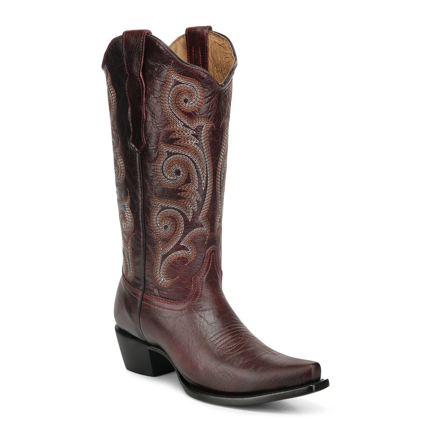 CIRCLE G BY CORRAL LADIES RED SPIRAL SNIP TOE WESTERN BOOTS - L6349