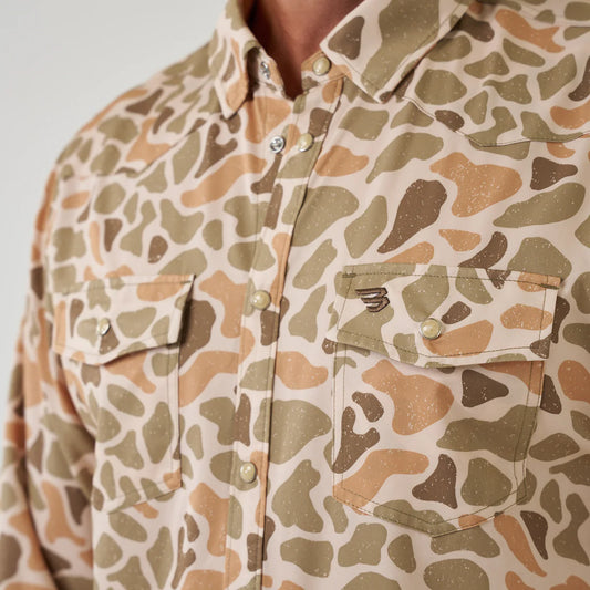 Burlebo Performance Western Shirt Long Sleeve - Venado Camo