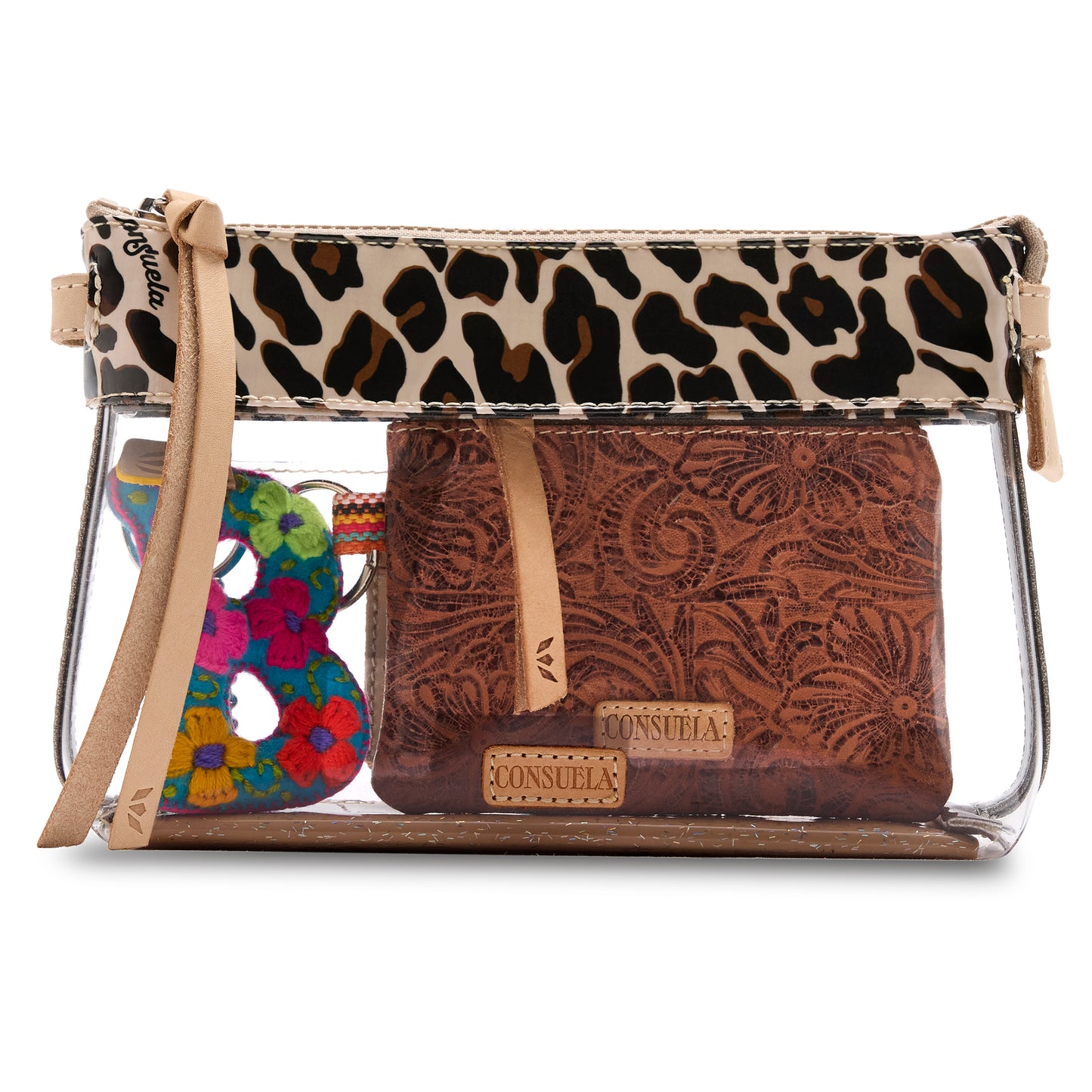 CONSUELA MONA BROWN MIDTOWN CLEAR CROSSBODY