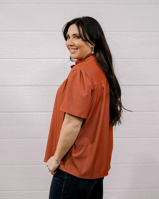 THE ADDIE TOP - BURNT ORANGE
