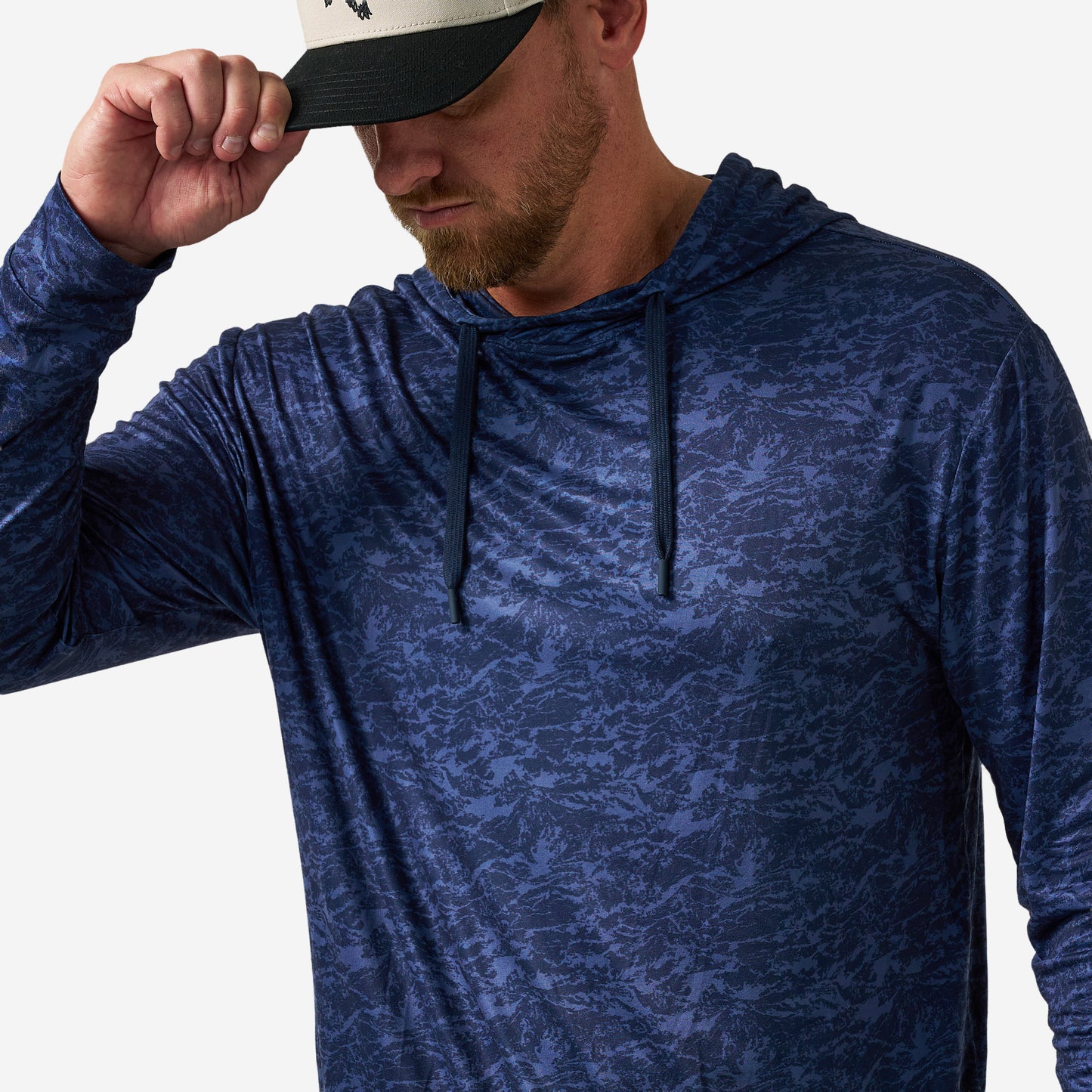 Burlebo PERFORMANCE HOODIE - MARSH NAVY CAMO