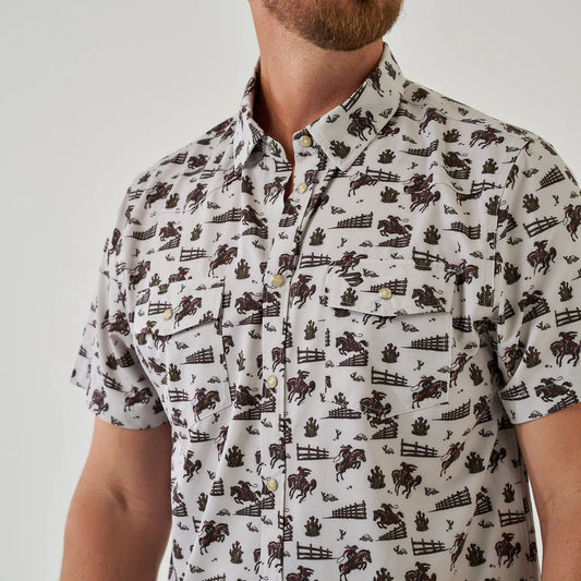 Burlebo Performance Western Shirt - Cowboy Country