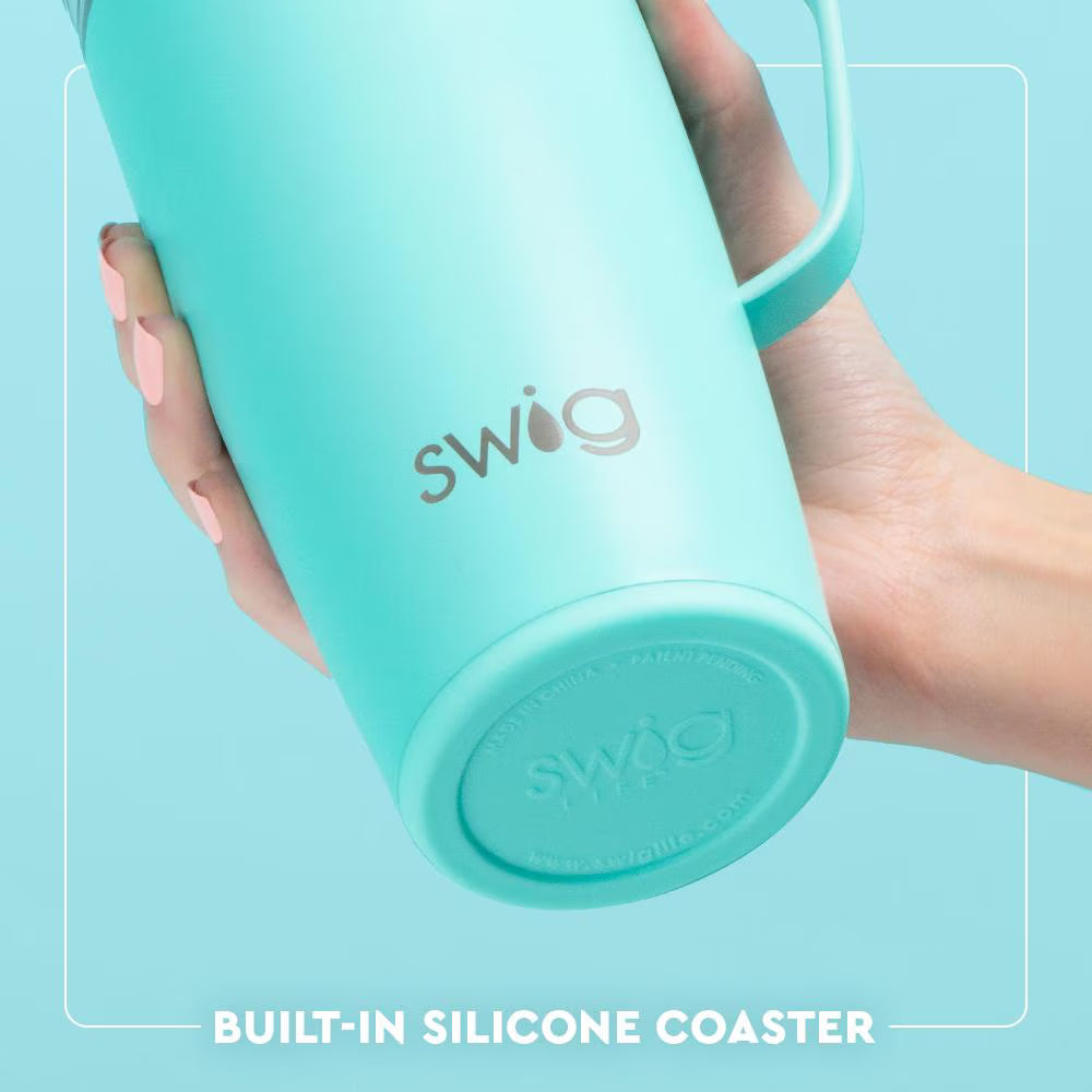 SWIG LIFE Saddle Stitch Cognac Travel Mug 22oz