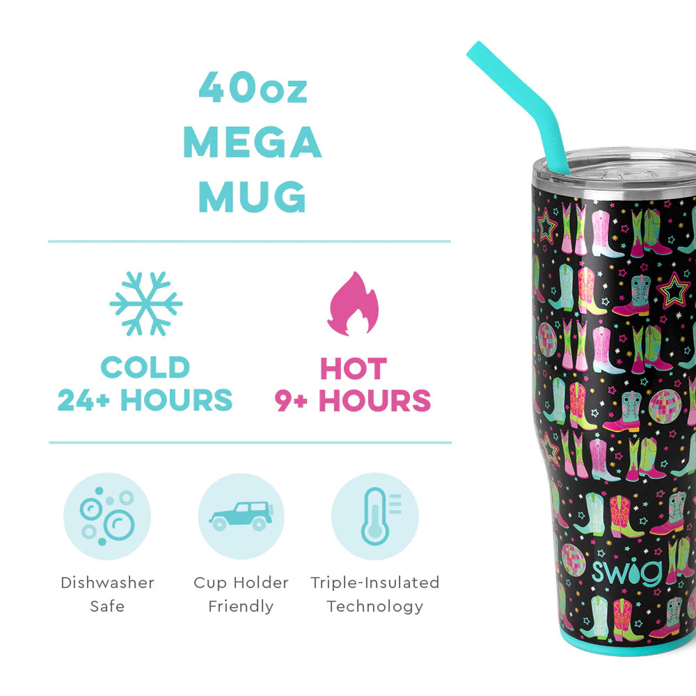 SWIG LIFE DISCO COWGIRL 40oz MEGA MUG