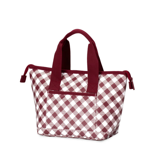 SWIG LIFE GAMEDAY GINGHAM MAROON Lunchi Lunch Bag
