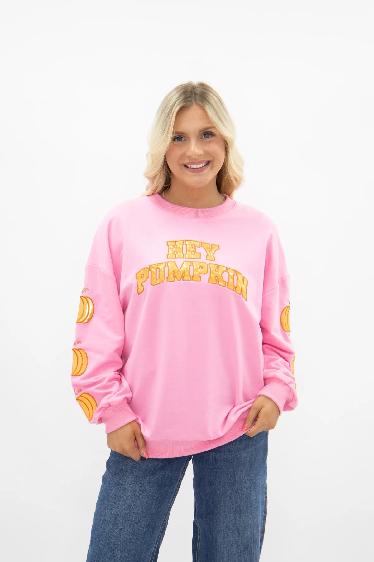 HEY PUMPKIN PINK LONG-SLEEVE TOP