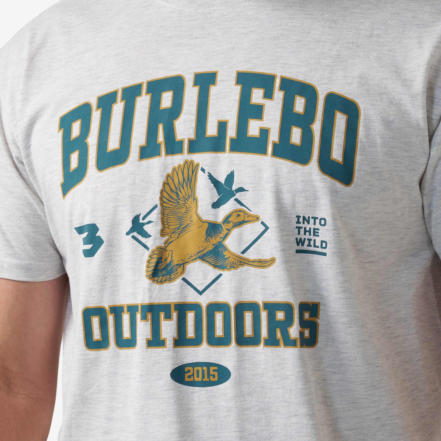 BURLEBO SHORT SLEEVE TEE - FLY WILD - ASH GREY