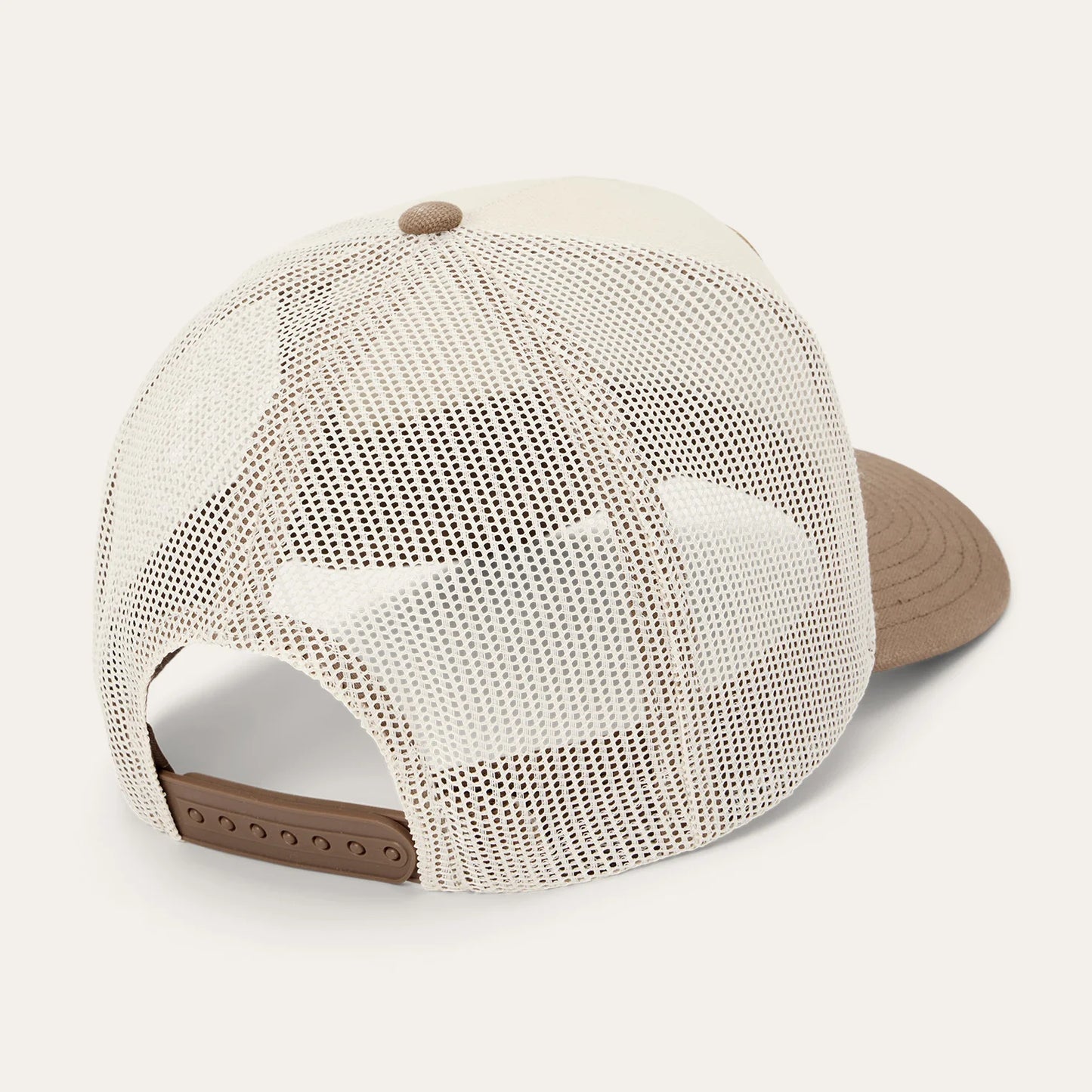 STETSON LONGHORN PATCH TRUCKER HAT - White/Tan