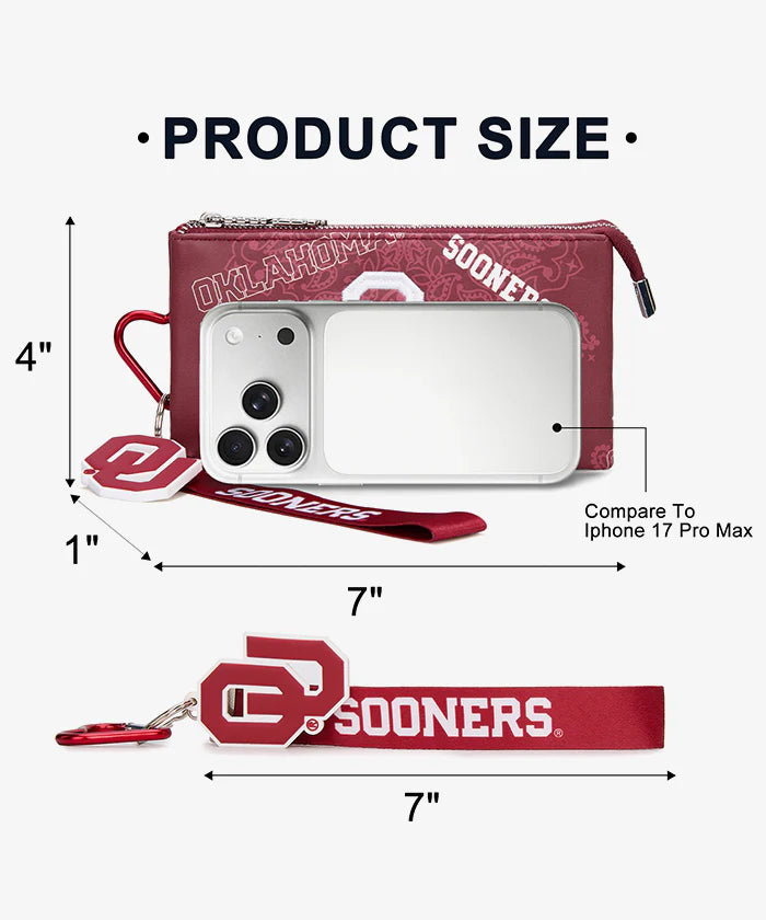 MONTANA WEST OKLAHOMA SOONERS WRISTLET WALLET