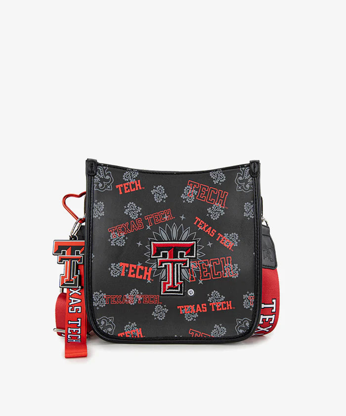 MONTANA WEST TEXAS TECH RED RAIDERS CROSSBODY BAG - BLACK