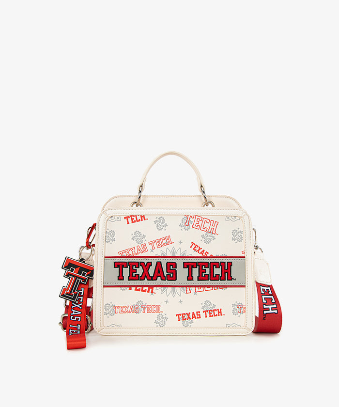 MONTANA WEST TEXAS TECH RED RAIDERS SATCHEL CROSSBODY BAG - BEIGE