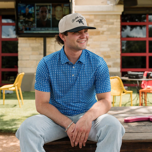 Burlebo Performance Polo Texas - Blue & White