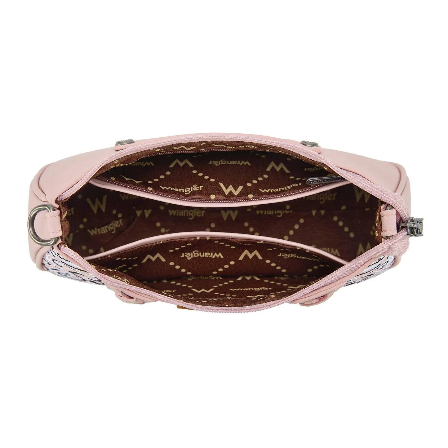 WRANGLER PAISLEY PRINT SHOULDER CROSSBODY BAG - PINK