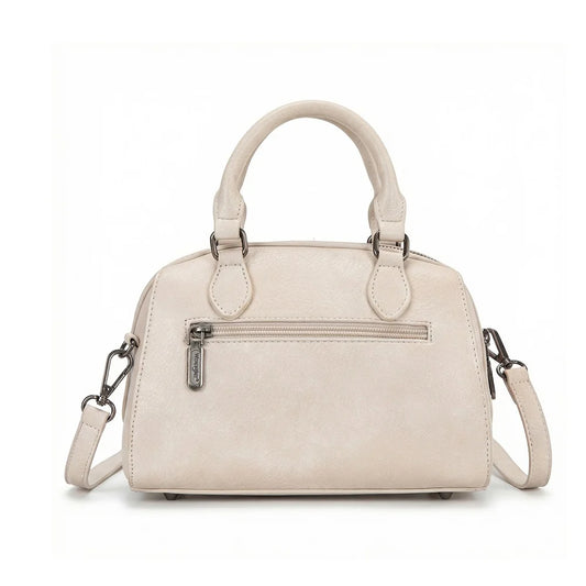 Wrangler Chevron Stitch Dome Satchel Crossbody Bag - Tan
