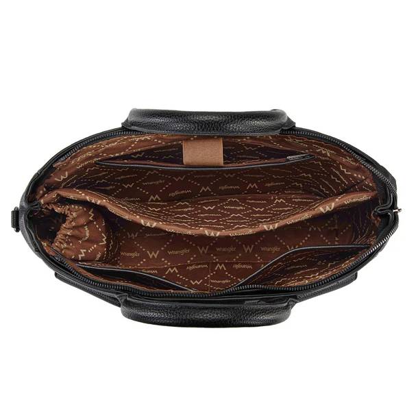Wrangler Whipstitch Work Tote Bag/Crossbody - Black