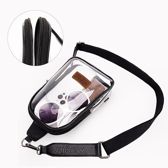 WRANGLER CLEAR SLING BAG - BLACK