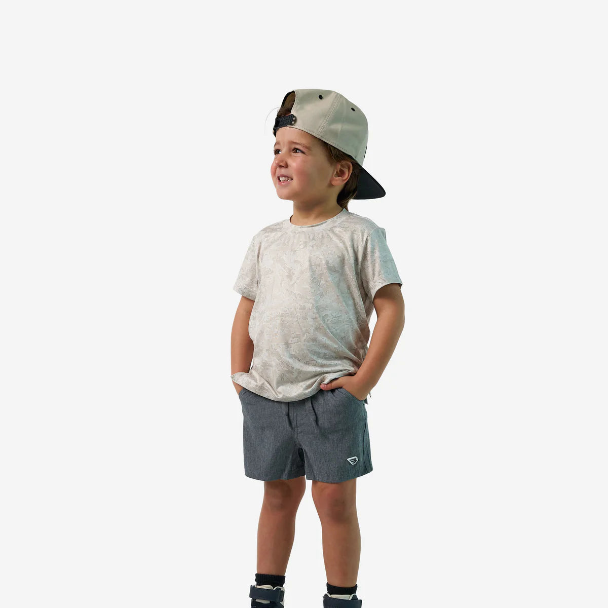 Burlebo Youth Go To Tee - Digi Camo Ivory