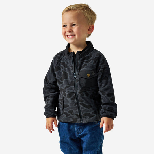 BURLEBO YOUTH MICRO FLEECE - BLACK CAMO