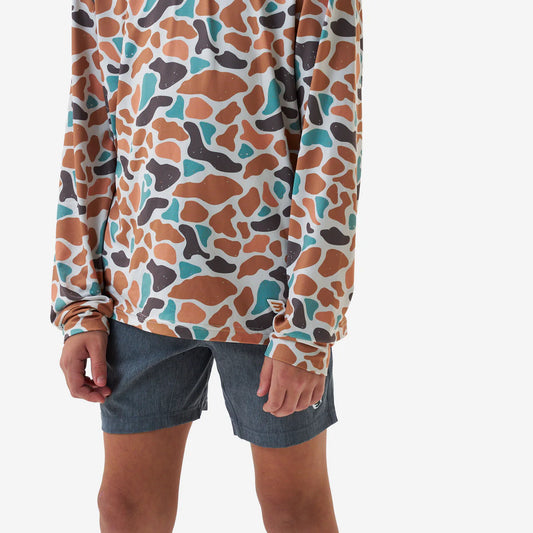 Burlebo Youth Performance Hoodie - Bayside Camo