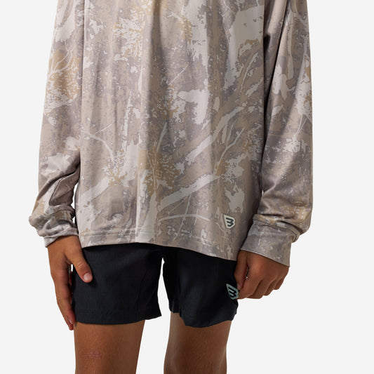 BURLEBO YOUTH PERFORMANCE HOODIE - DRIFTER CAMO