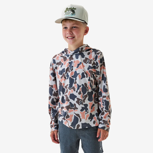 Burlebo Youth Performance Hoodie - VINTAGE CAMO