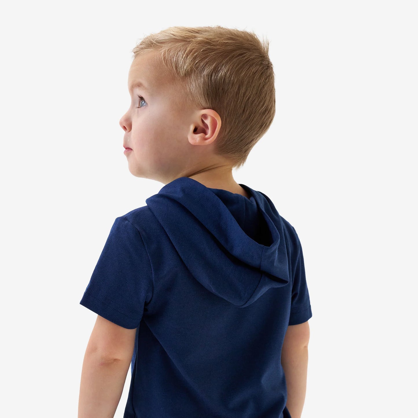 Burlebo Youth Short Sleeve Performance Hoodie - Navy