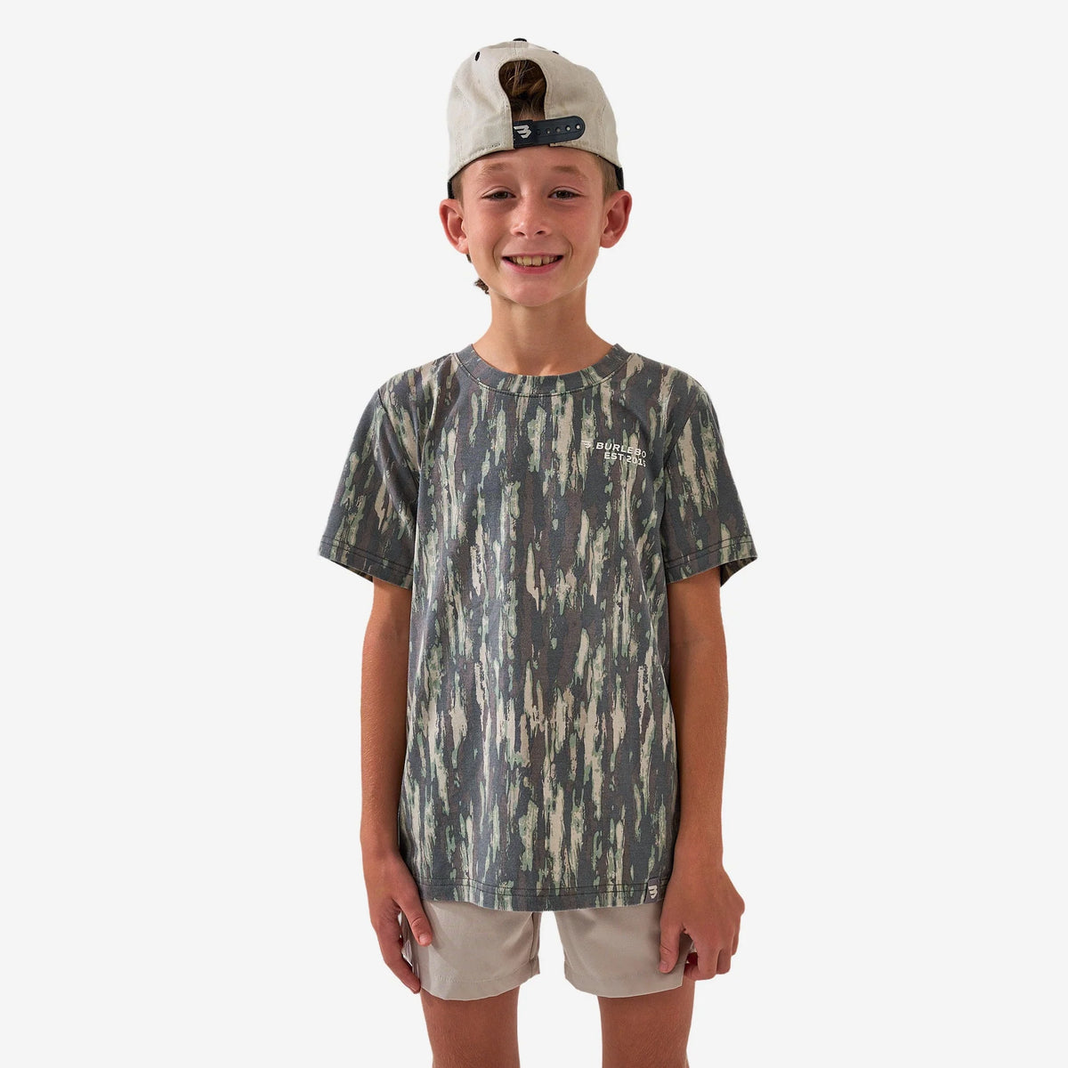 Burlebo YOUTH - VINTAGE WASHED GRAPHIC TEE - PROVERBS 27:17 - MIDLAND CAMO