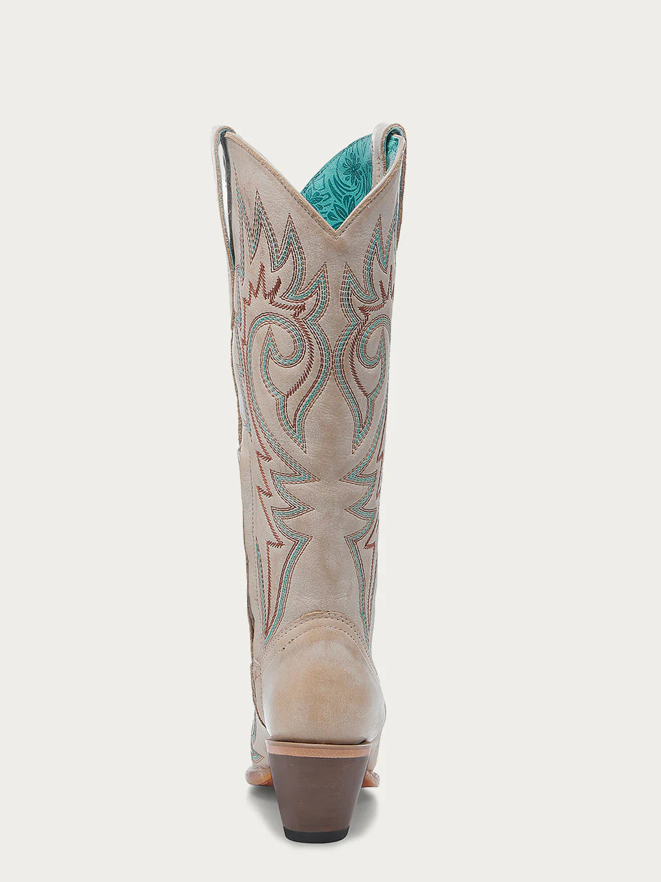 CORRAL WOMEN'S BLUE AND RED EMBROIDERY BONE SNIP TOE COWBOY BOOT - Z5371