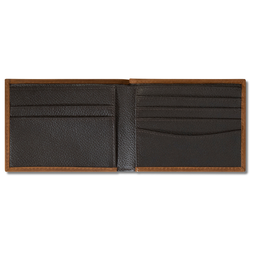 ARIAT BIFOLD WALLET AMERICAN FLAG EMBROIDERED AGED BARK