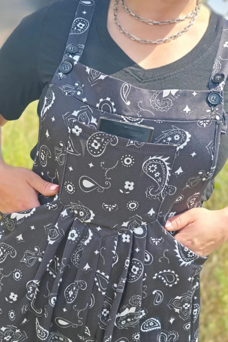 BANDANA BABE BLACK JUMPSUIT