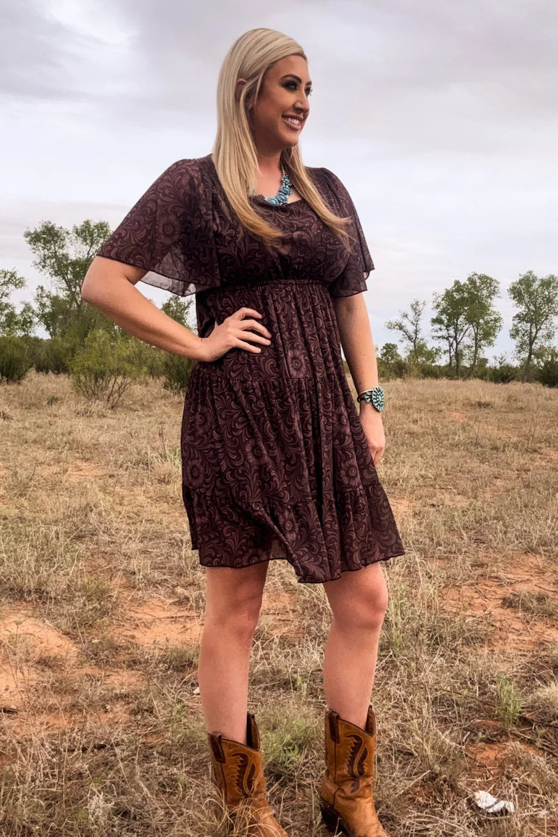 BRONZED BLOOM DRESS