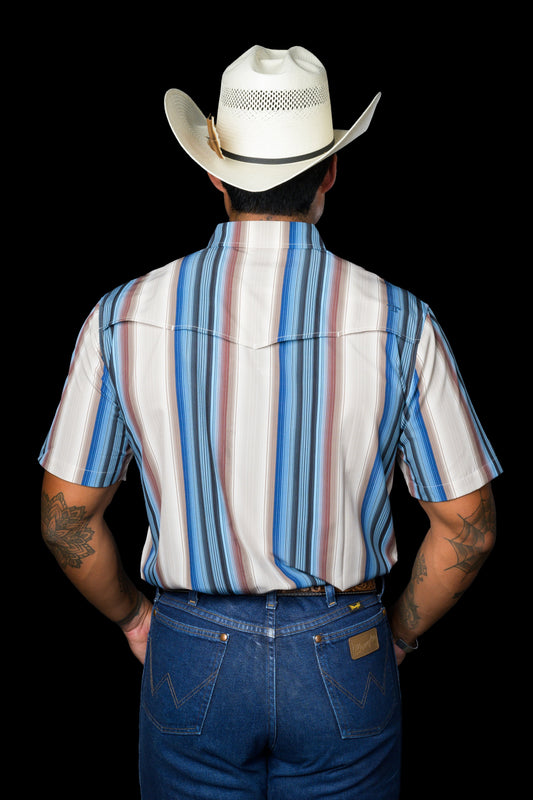 FERRELL MEN'S THE HARRISON IN CREAM- SHORT SLEEVE SNAP