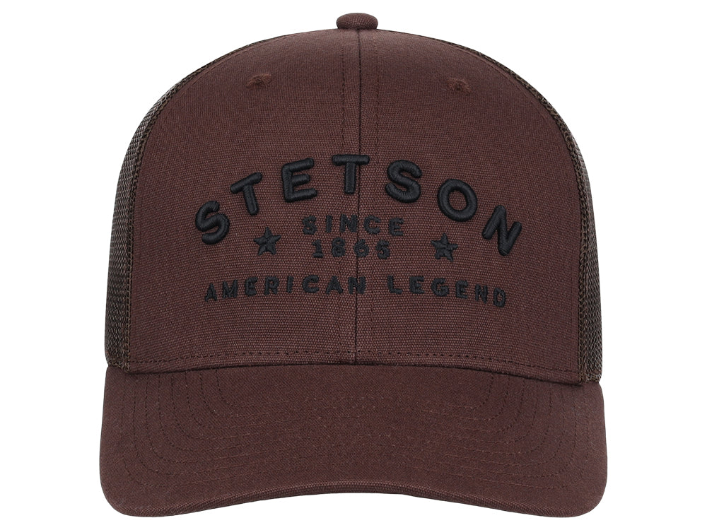 STETSON AMERICAN LEGEND TRUCKER CAP - BROWN