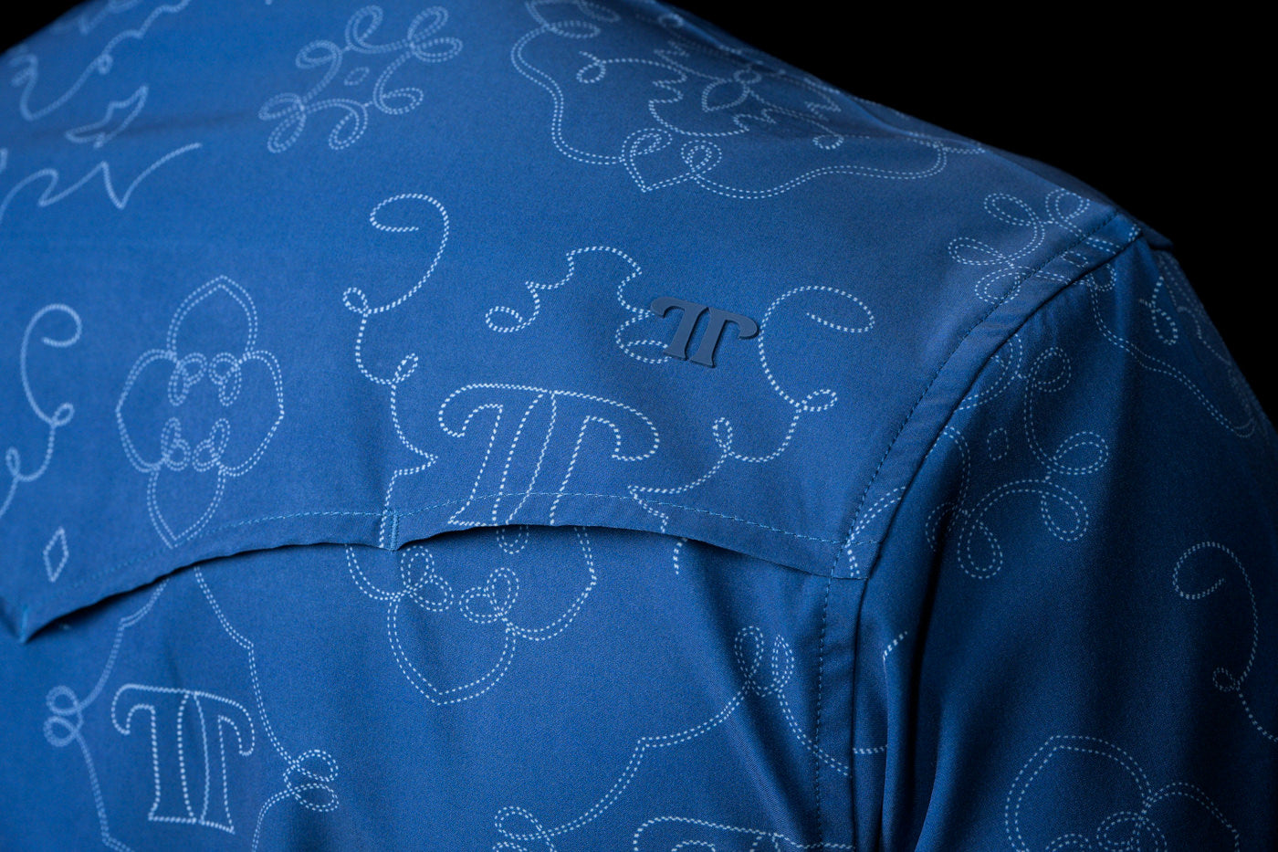 FERRELL MEN'S CARSON SHORT SLEEVE PEARL SNAP SHIRT - BLUE