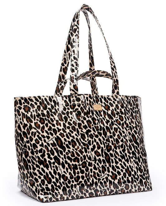 CONSUELA GRAB N GO MONA BROWN LEOPARD JUMBO BAG