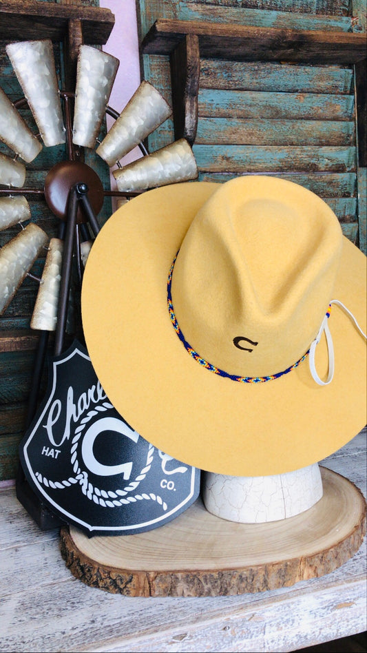 CHARLIE 1 HORSE GYPSY DIJON MUSTARD HAT