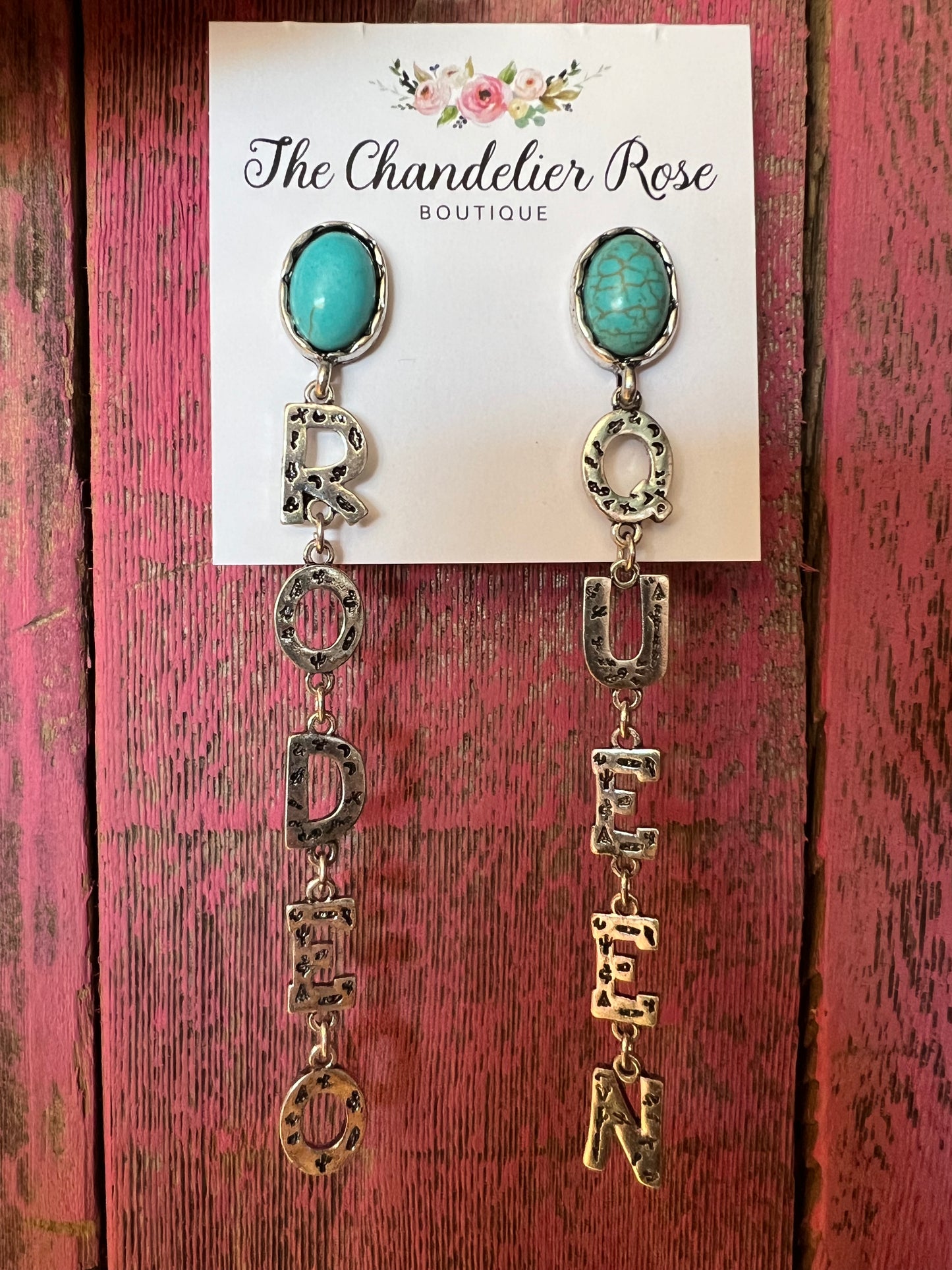 RODEO QUEEN OVAL TURQUOISE STUD EARRINGS